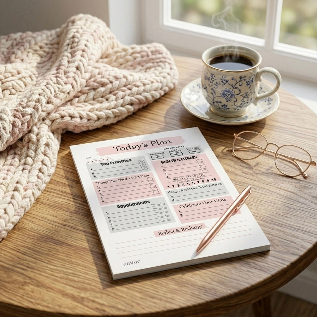 Today's Plan Notebook, 6” x 9” Daily Checklist