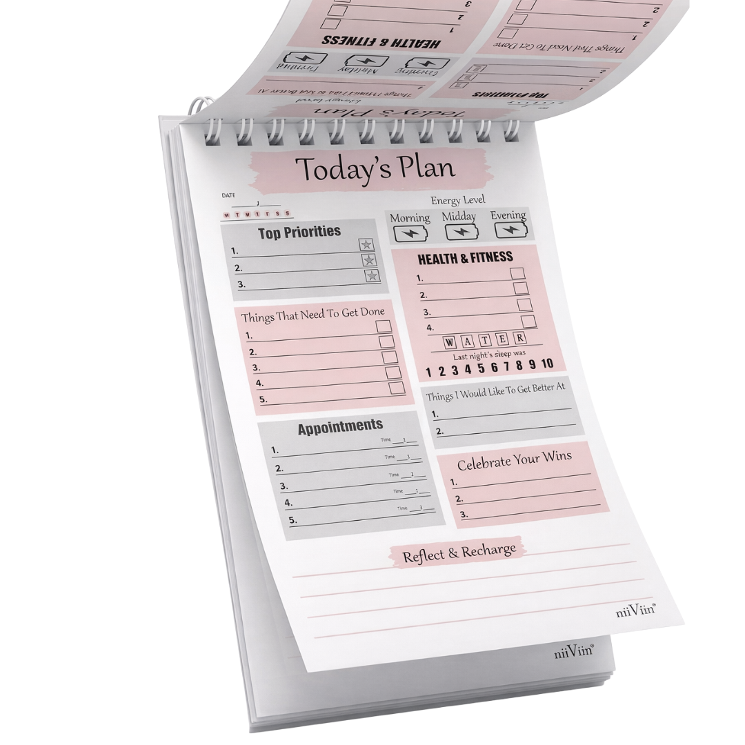 Today's Plan Notebook, 6” x 9” Daily Checklist