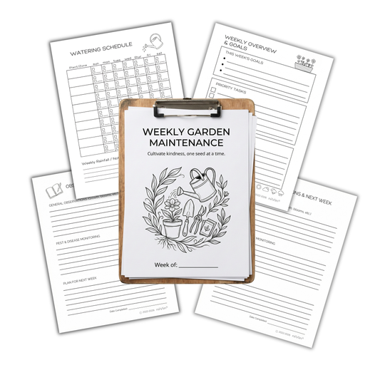 Weekly Garden Maintenance Planner – 5-Page Printable Set